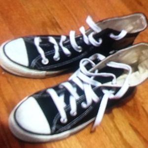 Black and white converse