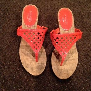 COACH Orange "C" Sandals