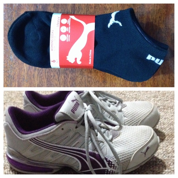 SOLD Puma Eco Ortholite shoes &5 pair of new socks