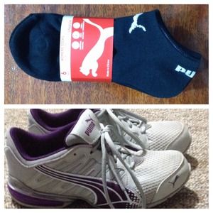 SOLD Puma Eco Ortholite shoes &5 pair of new socks