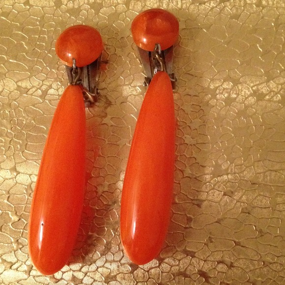 Antique Mod Retro earrings clip-on