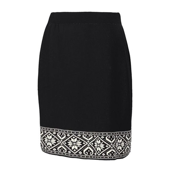 Black wool skirt