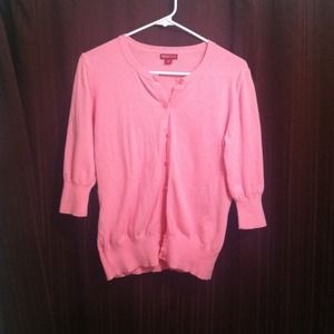 Pink 3/4 length Merona Cardigan Sweater