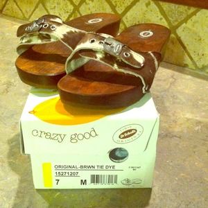 Dr scholl's wooden shoes. Size 7.