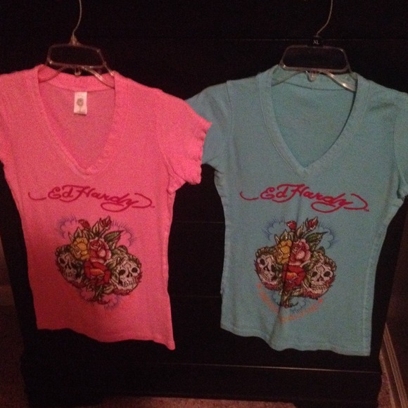 Slightly used Ed Hardy t-shirts