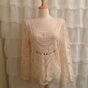 Ornate cream shirt