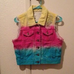 Millau multi color denim vest