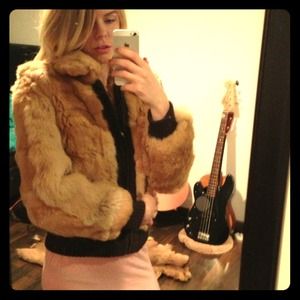 😍Gorgeous Caramel Fur Coat with soft brown lining