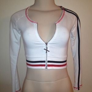 Front zip crop top