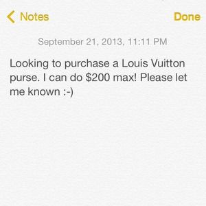 Looking for a LV!