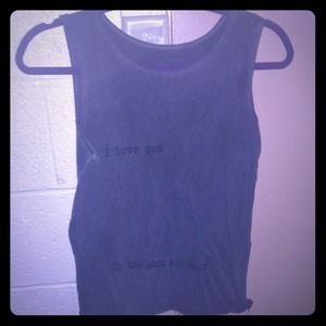Brandy Melville "I love you..moon and back." Tank.