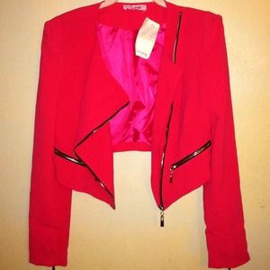 Hot pink blazer jacket