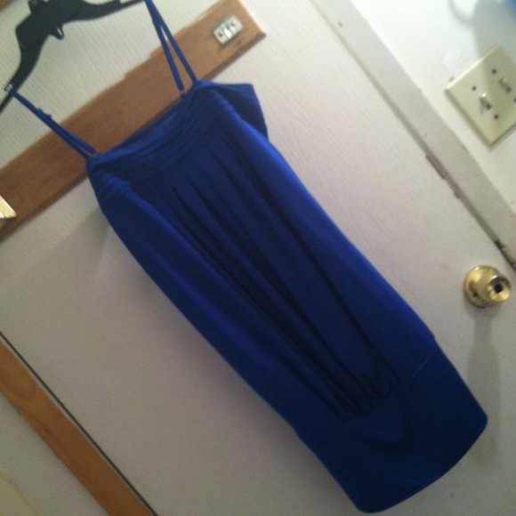 silky blue mini dress - Picture 1 of 1