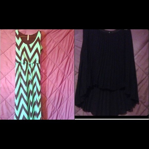 Maxi dress and black skirt