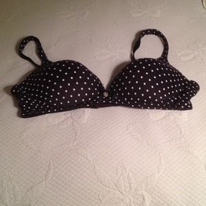 VS Memory Foam Bra - Black w/ White Polka Dots