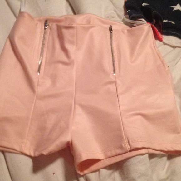 Pink high waisted shorts