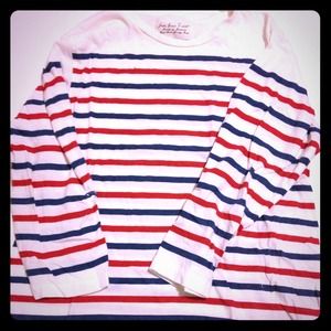 3/4 loose fit striped shirt