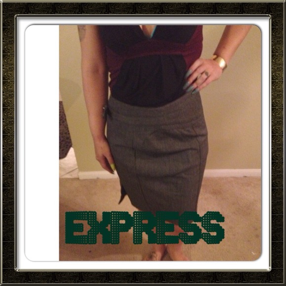 GREY EXPRESS PENCIL SKIRT🍁🍃🍁 - Picture 1 of 4
