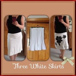3 White Skirts
