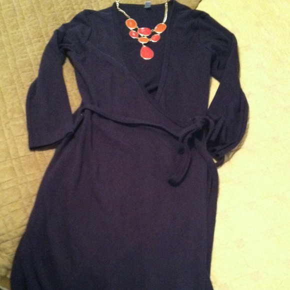 American Apparel navy wrap dress