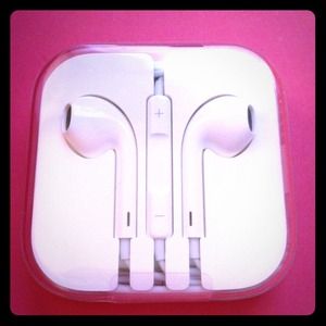 iPhone 5 phone ear buds with volume control.