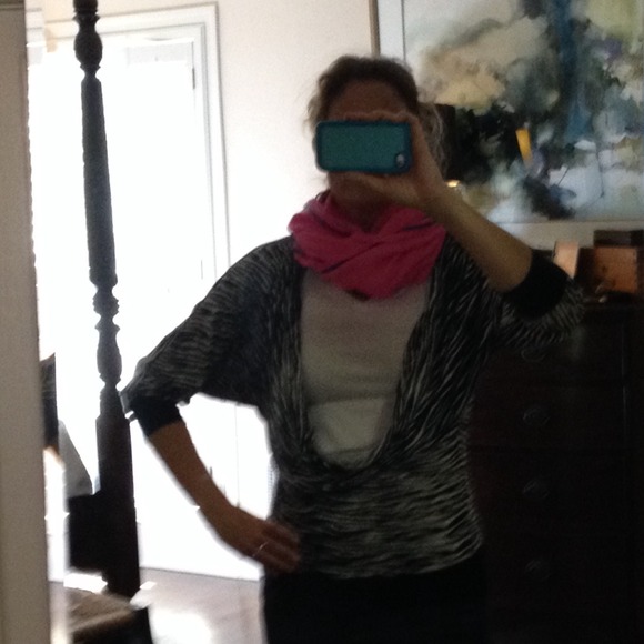 Navy zebra print top.