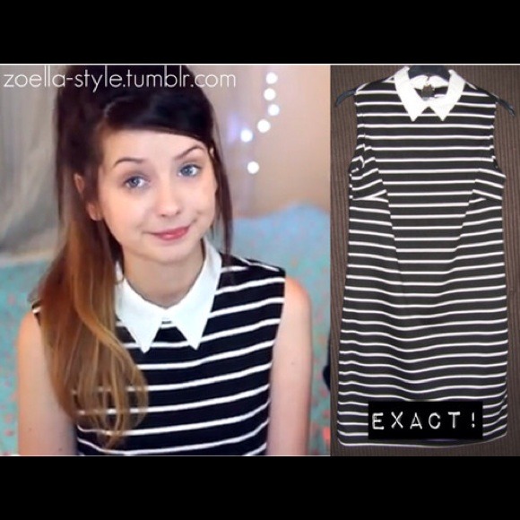 Zoella Primark Stripe Collar Dress