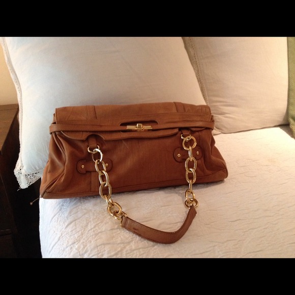 BCBG Max Azaria camel leather bag w/ dust bag
