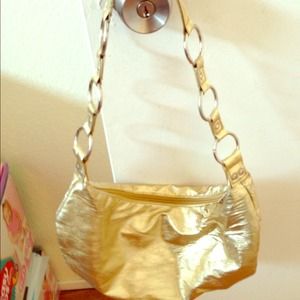 Gold handbag