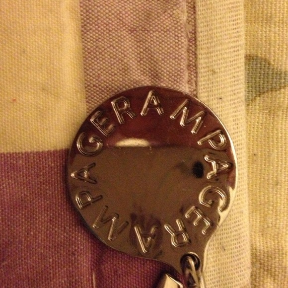 Blue bow purse with chain handle - Picture 2 of 3