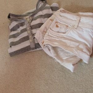 Abercrombie top and Abercrombie shorts bundle