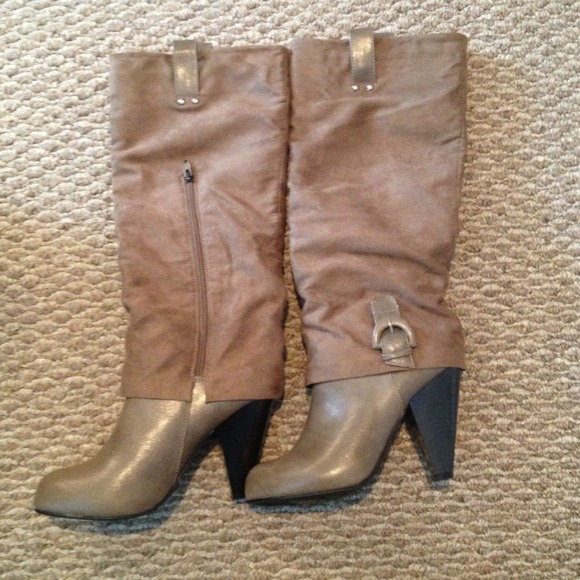Gray boots