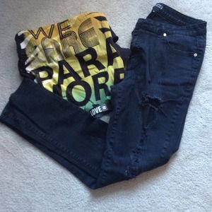 Distressed Black Skinny Jeans
