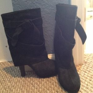 Black boots. Mid calf