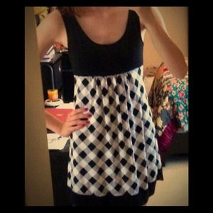 Checkered dress- black and white