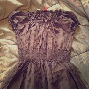 Brown eyelet dress. Divided by H&M. Size 8.