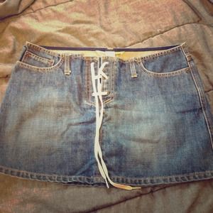 Dark denim mini skirt. A&F. Size 8.