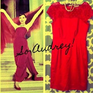 ❌SOLD! Kate Young 4 Target Red Cap-sleeve Dress