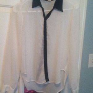 forever 21 collard blouse sz small! 15$