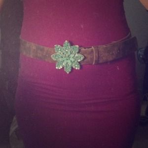 Beaded Flower Belt