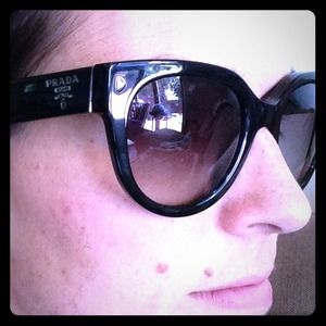 Prada round cat's-eye acetate sunglasses
