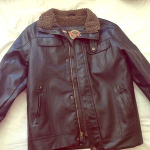 Black leather jacket