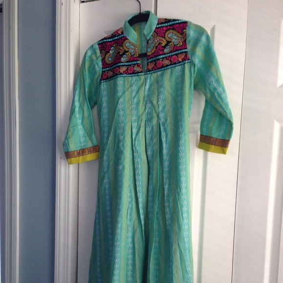 ❌Sold ❌Aqua turquoise cotton pakistani suit