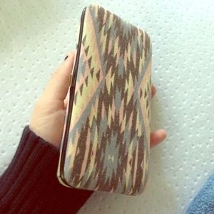 Tribal clutch wallet
