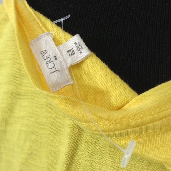 💢SOLD💢J. Crew Yellow Silk Embroidered T Shirt - Picture 3 of 3