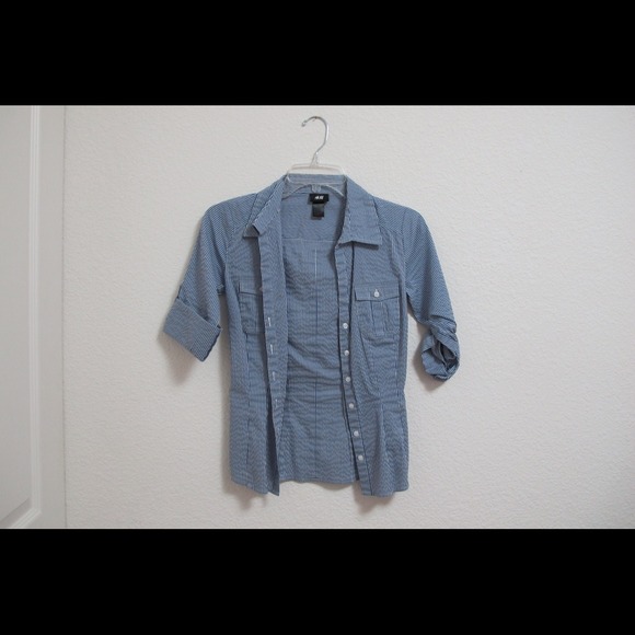 Striped Blue Button Up