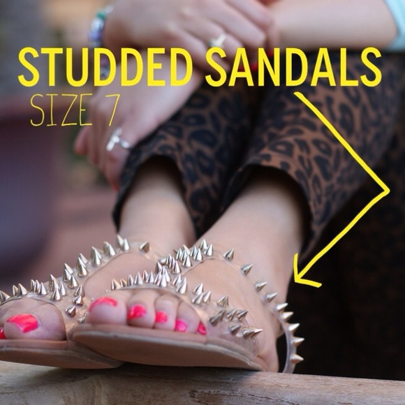 SOLD Jeffery Campbell inspired gold studded sandal