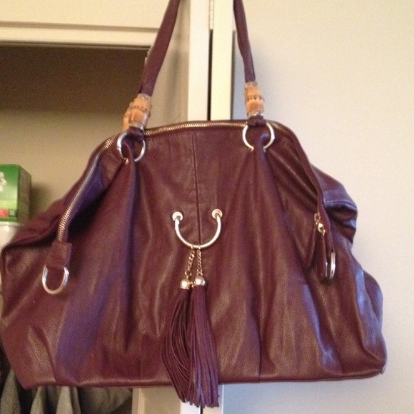 Handbags - Large Purple Leather Purse