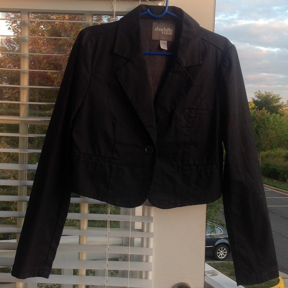 Charlotte Russe dark denim short jacket