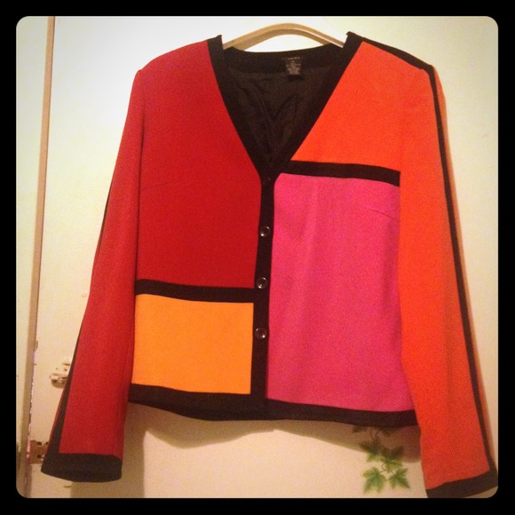 Vintage Color blocked blazer